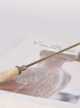 欧式风黄铜拍摄道具西餐厅灭烛罩