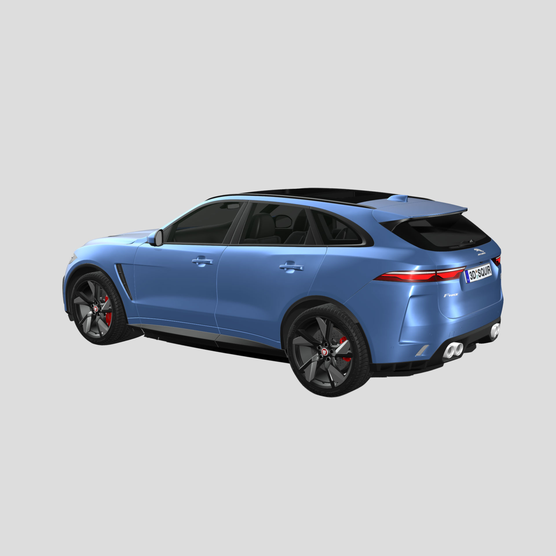 捷豹F-Pace SVR汽车3D模型三维轿车FBX模型PBR写实模型 Blender-图1