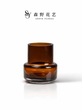 现代琥珀琉璃花艺样板间售楼处洽谈桌花艺玄关客厅酒店摆件