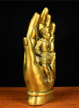 纯铜佛手铜如来佛手如来神掌家居饰品客厅工艺品桌面礼品铜摆件