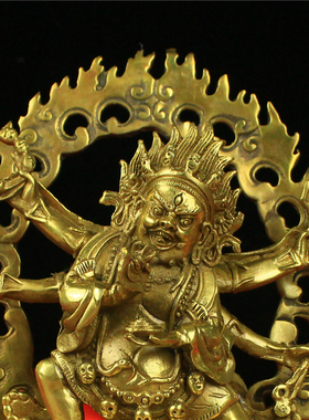 纯铜藏佛黑财神六臂大黑天主金刚