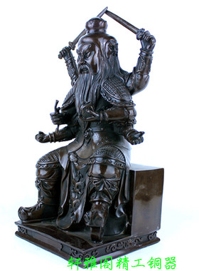 纯铜火神摆件三头六臂包邮