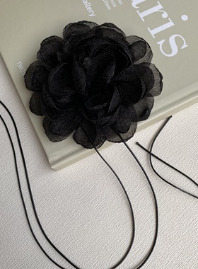 玫瑰花绑带暗黑系个性颈饰choker