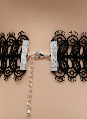 黑色简约大方风脖颈饰品蕾丝项圈