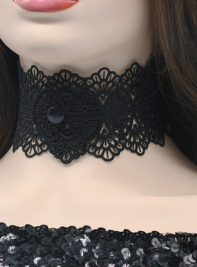 遮疤痕颈纹蕾丝项圈夏季