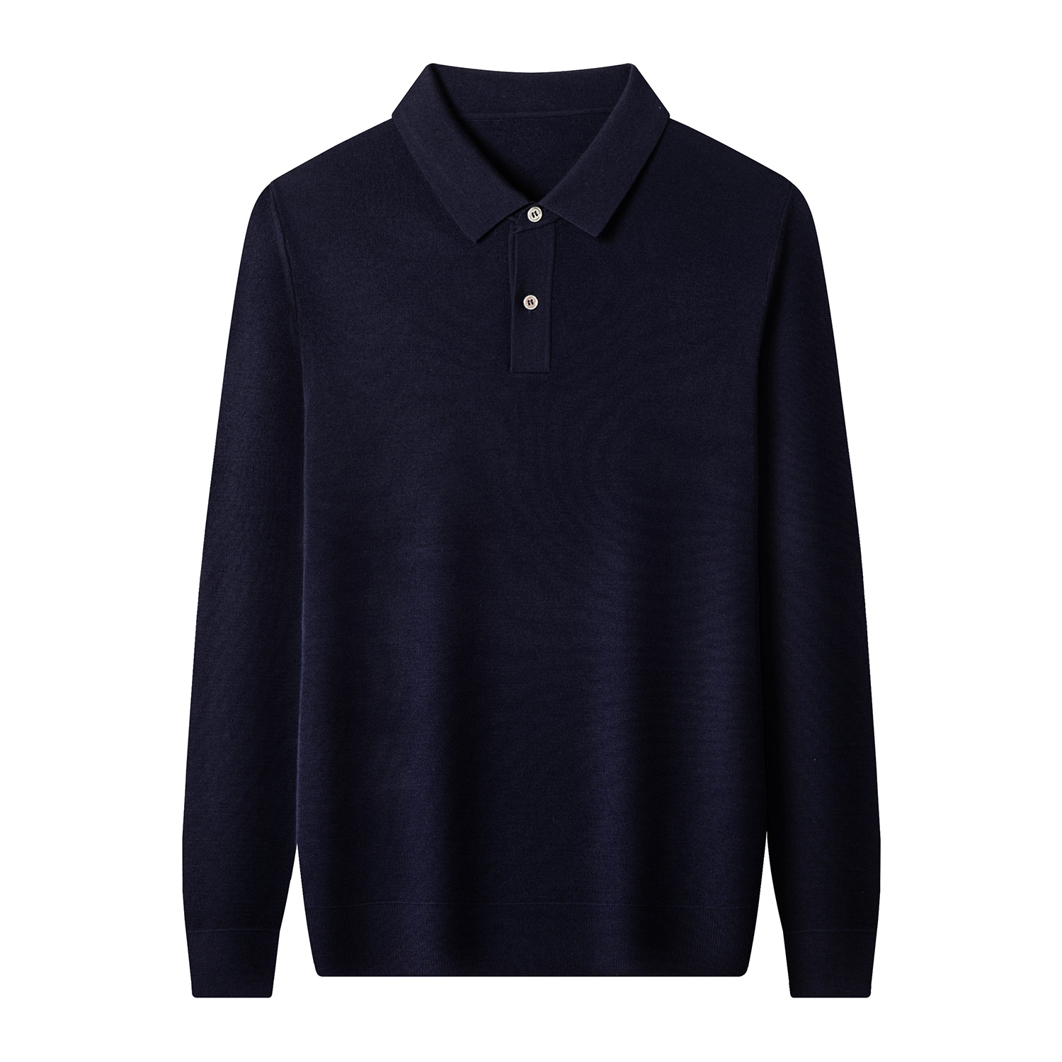 恒源祥精纺薄款纯羊毛衫男士翻领t恤打底衫春秋可机洗针织衫毛衣 - 图2