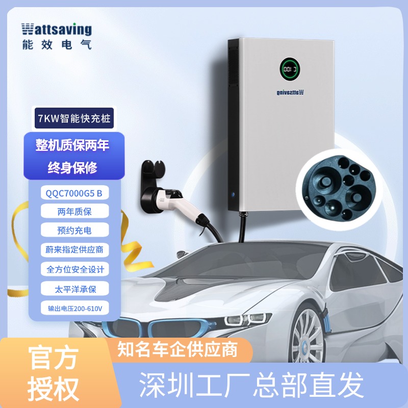 wattsaving能效7/20/T22/T30kw家用220V直流充电桩机蔚来快充9孔 - 图0