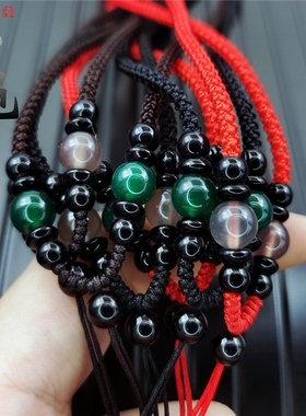 高端玛瑙吊坠绳diy手工编织金刚结调节款项链绳子水晶佛牌挂件绳