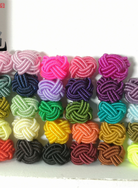 高档3层菠萝扣手工编织DIY多色