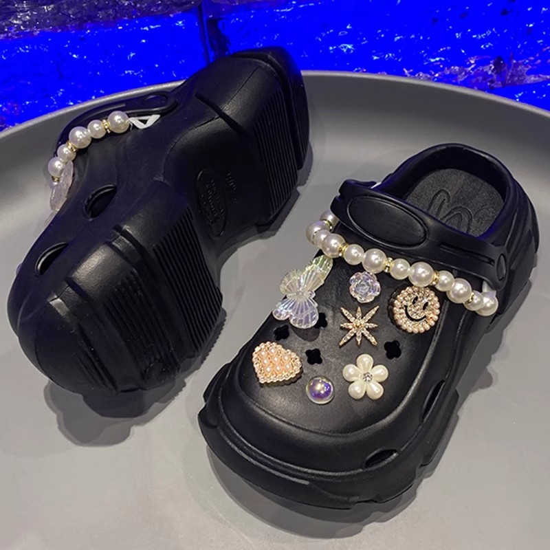 EVA洞洞拖鞋儿童外穿新款居家室内防滑厚底踩屎感洞洞女童鞋夏天 - 图0