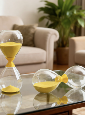 北欧家居金色玻璃沙漏计时器