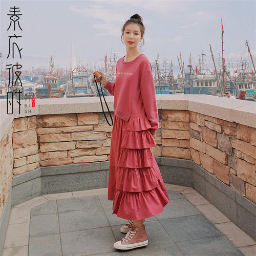 素衣彼时1667女士春秋卫衣裙服装纸样板法式复古春秋长裙子裁剪图 - 图0