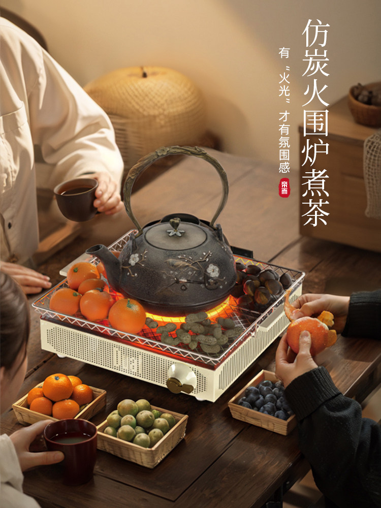 帝而dual电陶炉煮茶器迷你白电池炉 dual电磁炉/陶炉