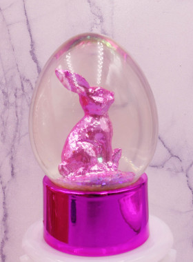 金属兔子小鸡玻璃水晶球