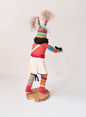 美国印第安部落手工制Hopi鸟兽装饰摆件收藏纪念艺术品J