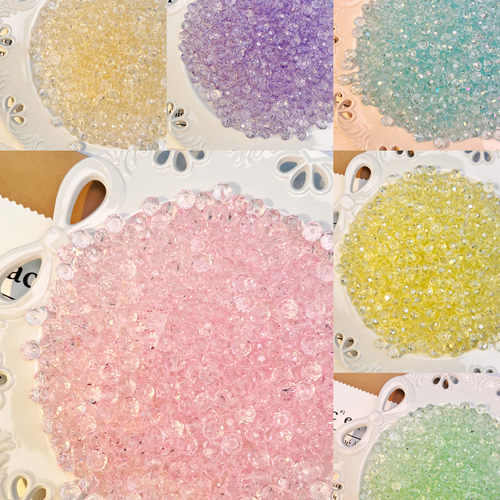 6*8mm超亮晶晶琉璃水晶玻璃手工diy配件菱形串珠散珠手链隔珠扁珠 - 图2