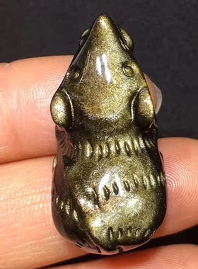 天然小老鼠金曜石吊坠