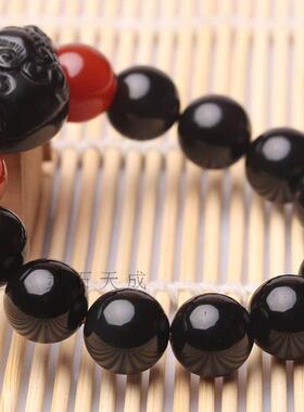 彩虹眼黑曜石貔貅有求必应手串