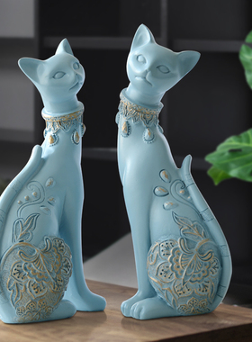 招财猫欧式风电视柜办公室装饰品