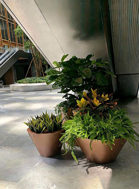 宸嘉花器包邮不锈钢锥形金属花盆