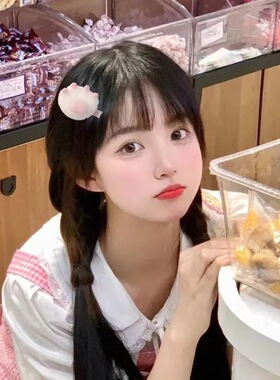 毛绒猫爪发夹少女猫掌发卡头饰
