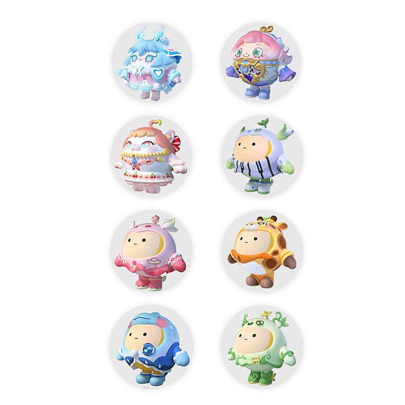 ‌蛋仔派对皮肤500贴/卷蛋仔派对新皮肤贴纸儿童卡通小女孩玩具手帐装饰标签贴画