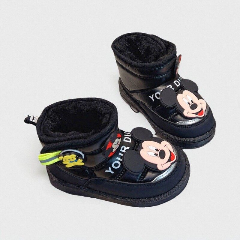 男童东北雪地靴皮面加绒加厚保暖儿童冬季大棉鞋抗寒男孩宝宝短靴,淘宝优惠券,粉丝福利购,淘宝优惠卷