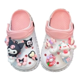 Модные нескользящие детские тапочки в стиле Crocs для выхода на улицу для друга, подходят для носки на улице, в западном стиле, популярно в интернете