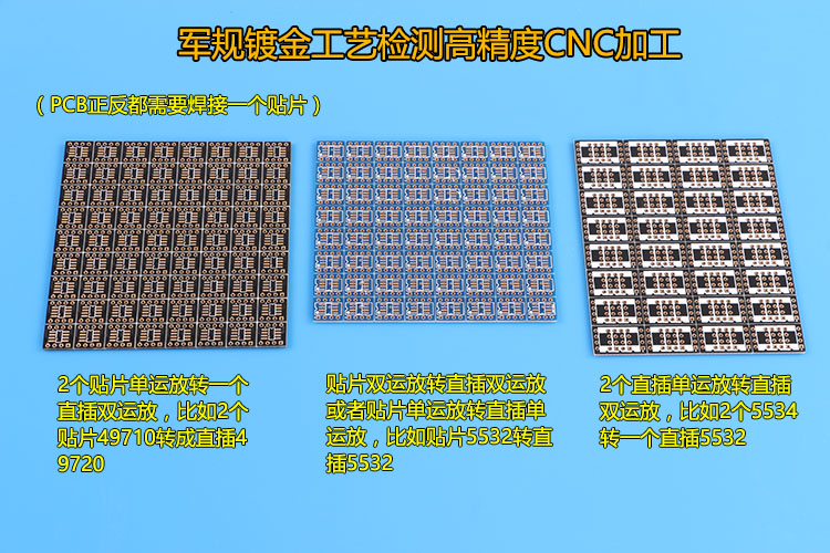 SOP8转DIP8单运放转双运放/贴片转直插IC转接板PCB军规沉金 - 图0