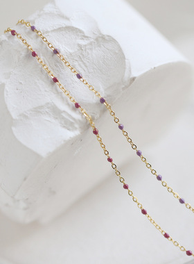 简约甜美波西米亚风彩色豆豆圆珠滴油多巴胺项链
