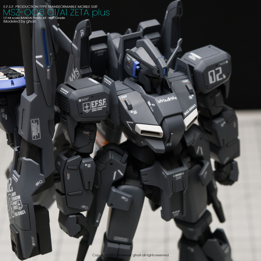 包邮 炎水贴 GHOST HGUC 高达前哨战 ZETA Z PLUS  C1 荧光 水贴 - 图0