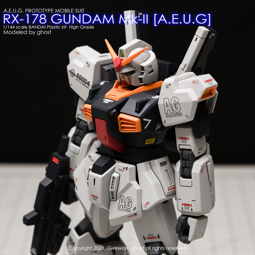 包邮 炎水贴 GHOST版 HGUC 新生 马克兔 奥古 MK2白色 荧光 水贴 - 图2