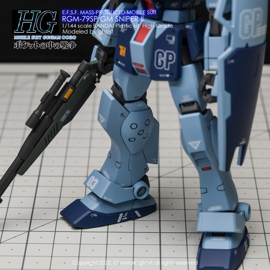 包邮 炎 GHOST原创 HGUC RGM-79SC 狙击型吉姆 GM 高清 荧光 水贴 - 图1