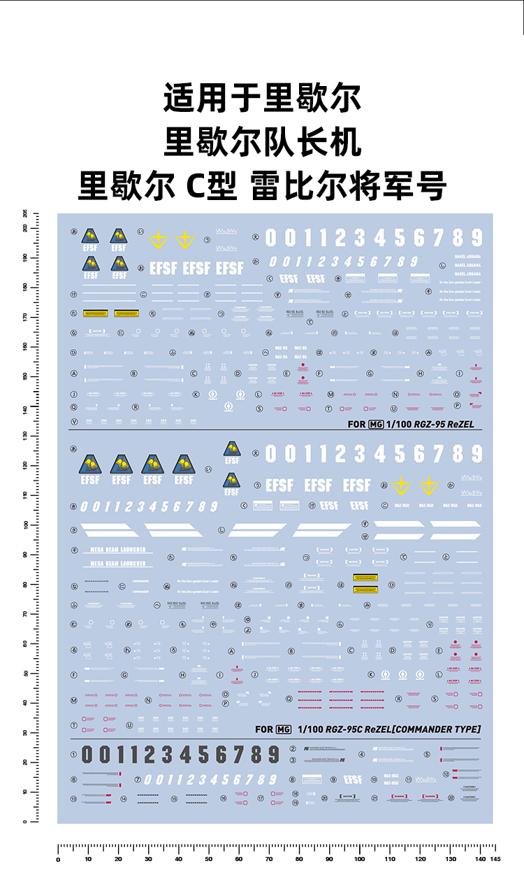 包邮【匠心社】MG里歇尔/里歇尔C/队长 RGZ-95 三合一 模型 水贴 - 图1