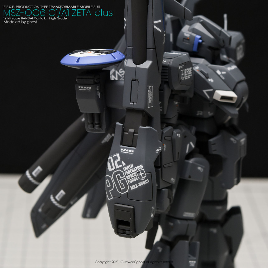 包邮 炎水贴 GHOST HGUC 高达前哨战 ZETA Z PLUS  C1 荧光 水贴 - 图1