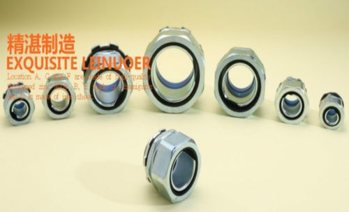 DKJ卡套式六角管接头 配6-100mm金属软管 镀铬三柱六方钢管过度连 - 图1