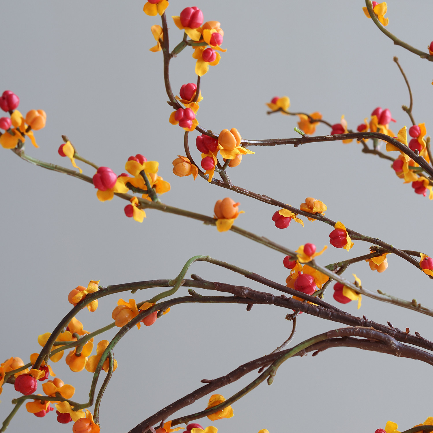 禅意新中式南蛇藤仿真花发财果假花干花客厅插花摆件侘寂花艺装饰,淘宝优惠券,粉丝福利购,淘宝优惠卷