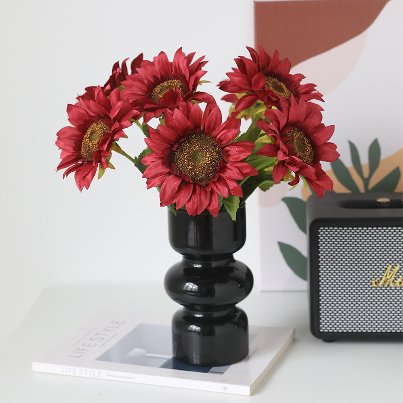 高档单支向日葵装饰花卉仿真花假花摆设客厅餐桌花艺装饰插花摆件,淘宝优惠券,粉丝福利购,淘宝优惠卷