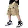 Boys' shorts pure cotton overalls for middle and older children