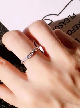 925纯银编织戒指时尚简约闺蜜