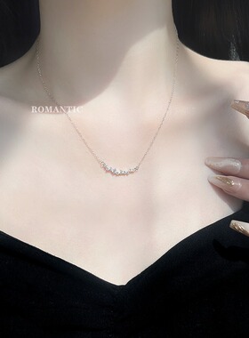 925纯银星星微笑项链女轻奢小众高级设计感精致锁骨链2026年新款