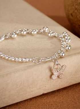 半镯铃铛蝴蝶手链女款轻奢小众设计感手镯高颜值学生党送女友礼物