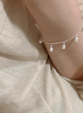 925银铃兰花手链女生轻奢小众精致高级感简约气质手环送闺蜜礼物