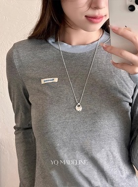 韩系马鞍包长款项链女简约ins高级感轻奢小众装饰毛衣链挂脖配饰