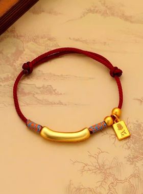 good luck手绳女心想事成吊牌手链2026新款小众设计幸运编织手绳