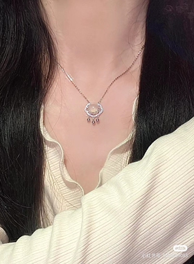 925纯银如意平安锁项链女轻奢