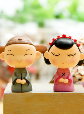 相公娘子情侣DIY造景微观盆景多肉摆件花园摆饰微景观园艺饰物