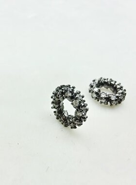 14K镀金保色满钻微镶隔片隔珠水
