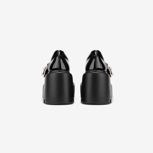 张婧仪同款MIO米奥洛丽塔高跟单鞋蝴蝶跟高9cm浅口玛丽珍鞋女 - 图2