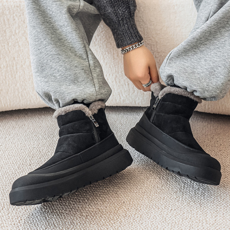 冬季特大码男鞋45加绒加厚保暖雪地靴46加肥加大47东北宽脚大棉鞋,淘宝优惠券,粉丝福利购,淘宝优惠卷